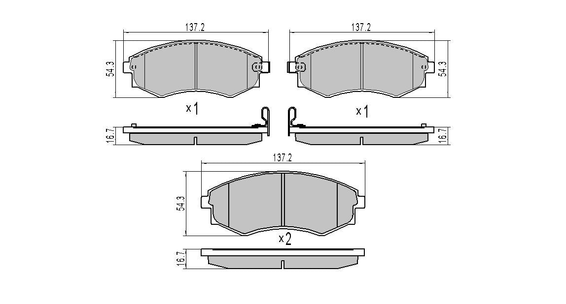 RDA GP Max Brake Pad Set Front RDB1263