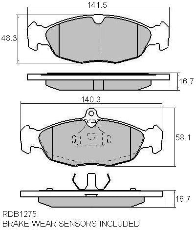 RDA GP Max Brake Pad Set RDB1275