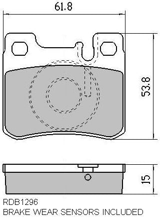 RDA GP Max Brake Pad Set Rear RDB1296SM
