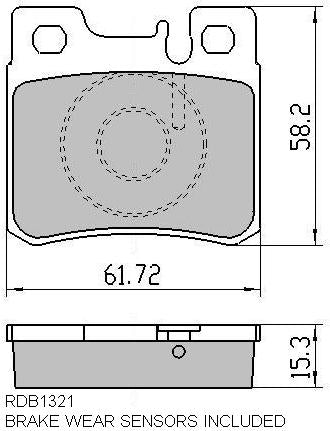 RDA GP Max Brake Pad Set Rear RDB1321