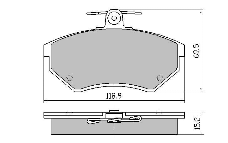 RDA GP Max Brake Pad Set Front RDB1325