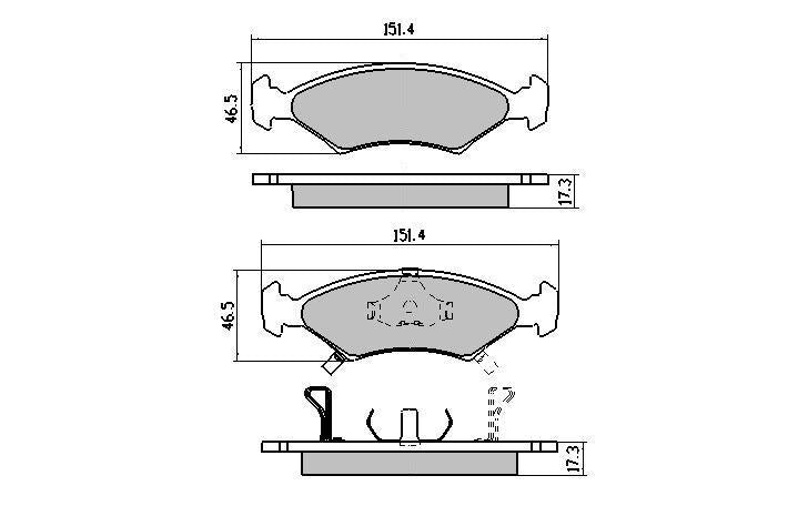 RDA GP Max Brake Pad Set Front RDB1335