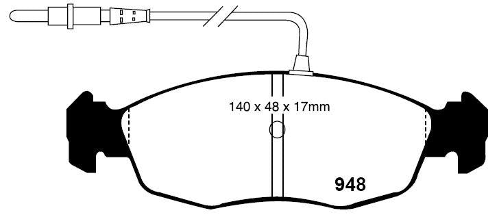RDA GP Max Brake Pad Set Front RDB1339
