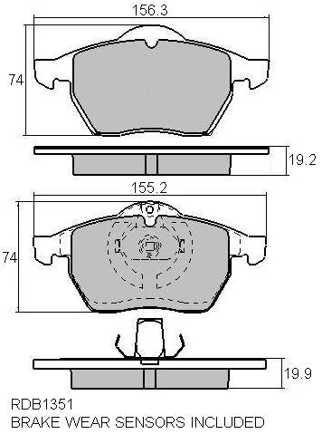 RDA GP Max Brake Pad Set Front RDB1351