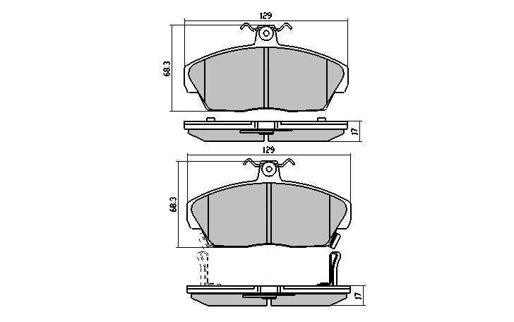 RDA GP Max Brake Pad Set Front RDB1360