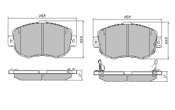 RDA GP Max Brake Pad Set Front RDB1395