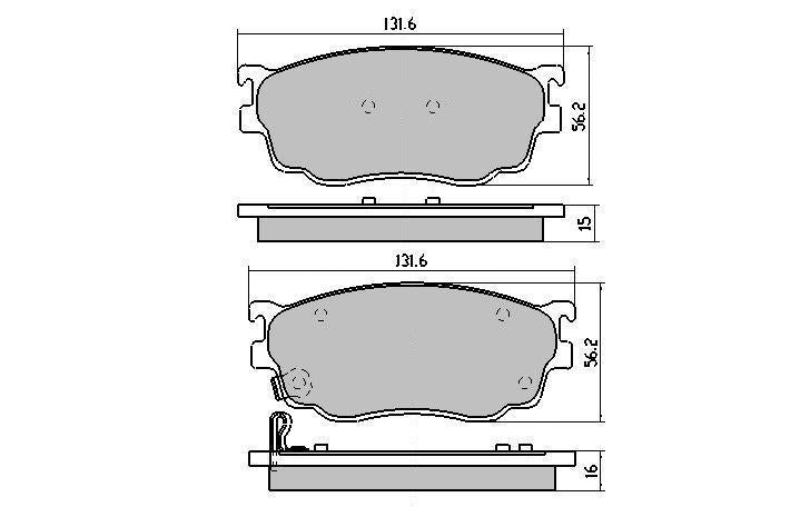 RDA GP Max Brake Pad Set Front RDB1412