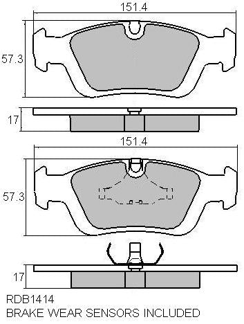 RDA GP Max Brake Pad Set Front RDB1414