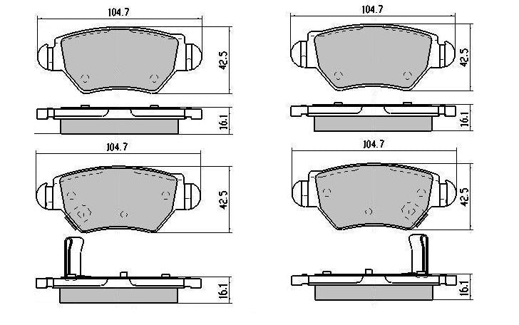 RDA GP Max Brake Pad Set Rear RDB1425