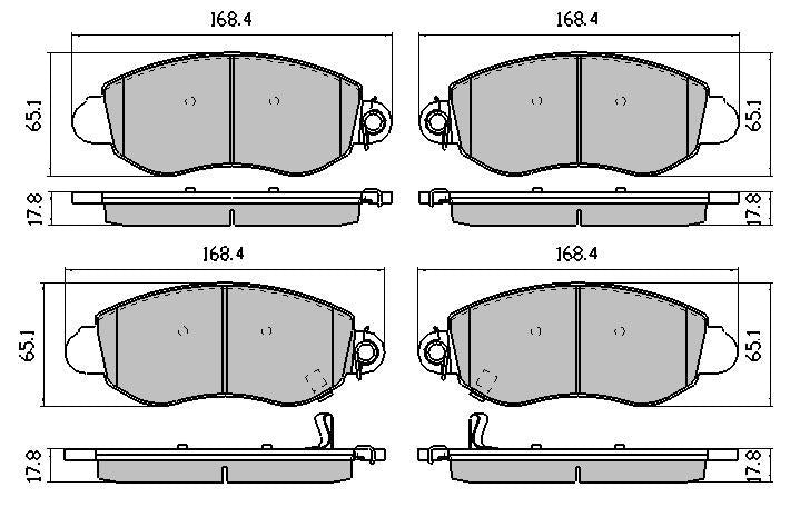 RDA GP Max Brake Pad Set Front RDB1436
