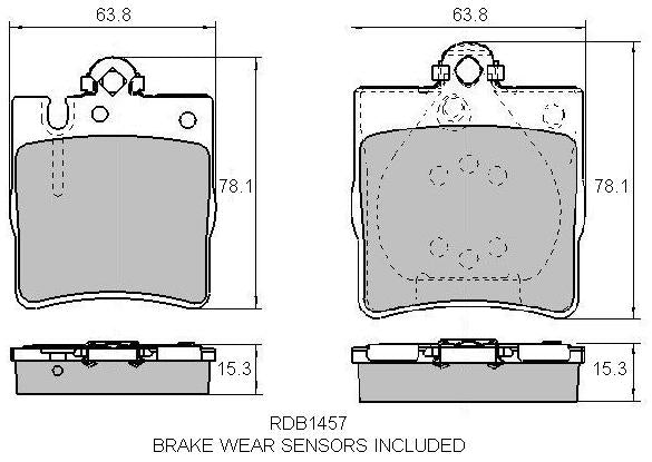 RDA Phantom Ceramic Brake Pad Set Rear RDC1457