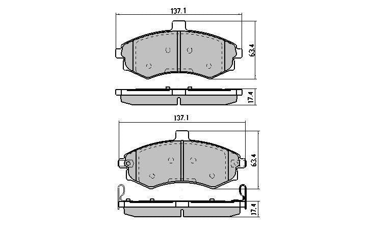 RDA GP Max Brake Pad Set Front RDB1503