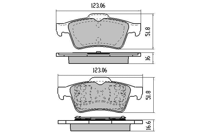RDA GP Max Brake Pad Set Rear RDB1665