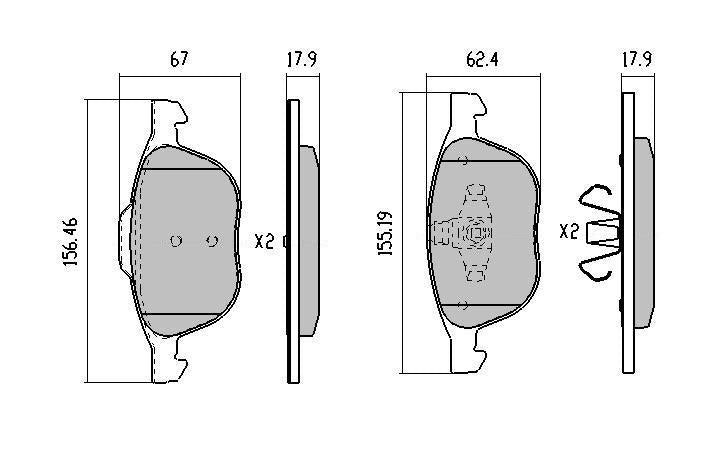 RDA GP Max Brake Pad Set Front RDB1679