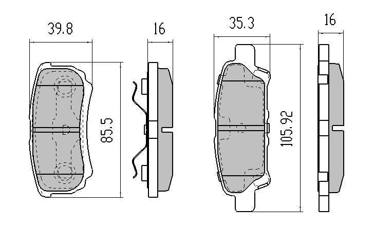 RDA Phantom Ceramic Brake Pad Set Rear RDC1686