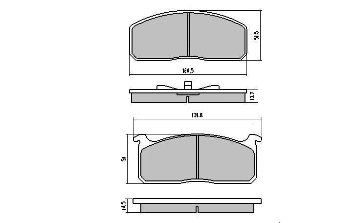 RDA GP Max Brake Pad Set Front RDB186