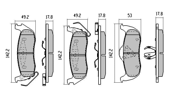 RDA GP Max Brake Pad Set Rear RDB1935