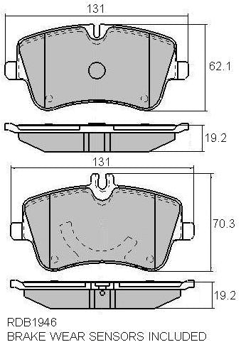 RDA GP Max Brake Pad Set Front RDB1946