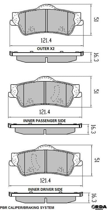 RDA Phantom Ceramic Brake Pad Set Rear RDC1948