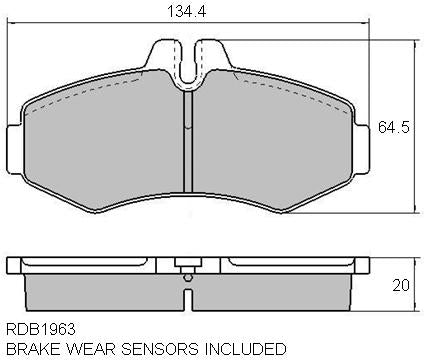 RDA GP Max Brake Pad Set Front RDB1963