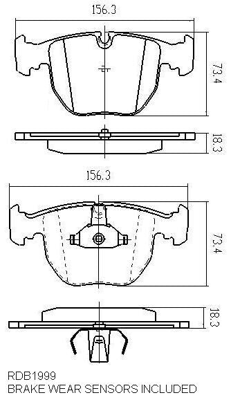 RDA GP Max Brake Pad Set Front RDB1999