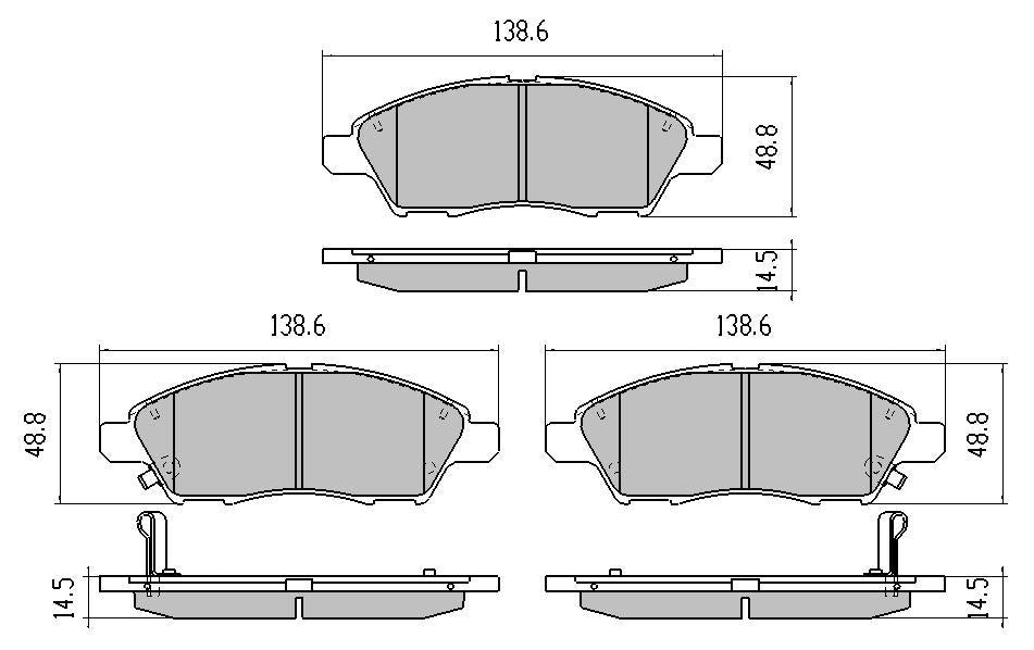 RDA Phantom Ceramic Brake Pad Set Front RDC2015