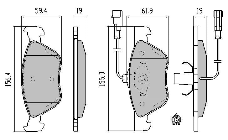 RDA GP Max Brake Pad Set Front RDB2065