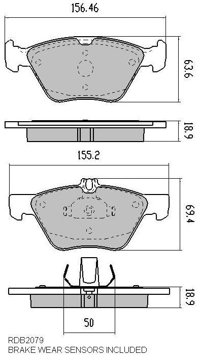 RDA GP Max Brake Pad Set Front RDB2079