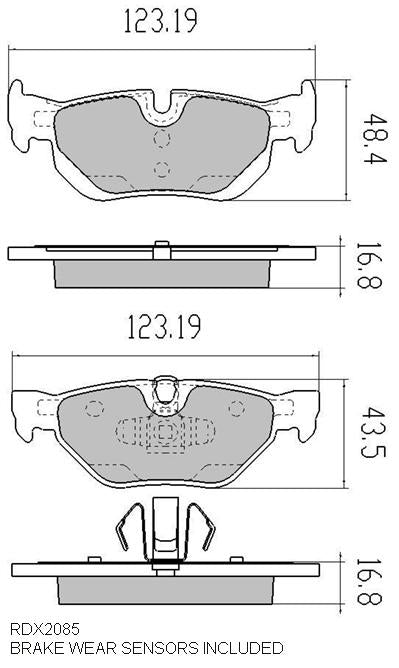 RDA Phantom Ceramic Brake Pad Set Rear RDC2085