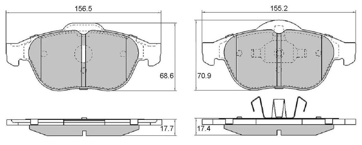 RDA GP Max Brake Pad Set Front RDB2124