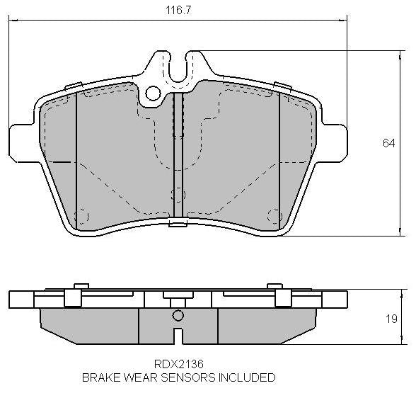 RDA GP Max Brake Pad Set Front RDB2136