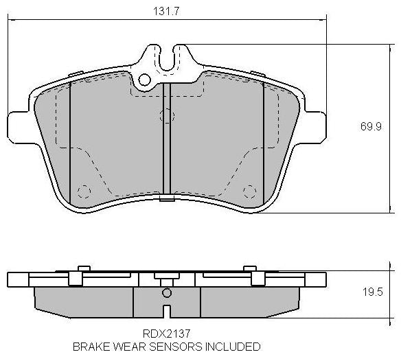 RDA GP Max Brake Pad Set Front RDB2137