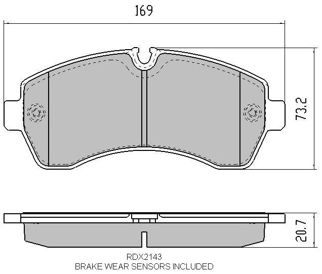 RDA GP Max Brake Pad Set Front RDB2143