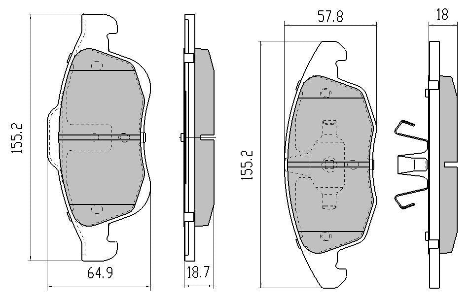 RDA GP Max Brake Pad Set Front RDB2145