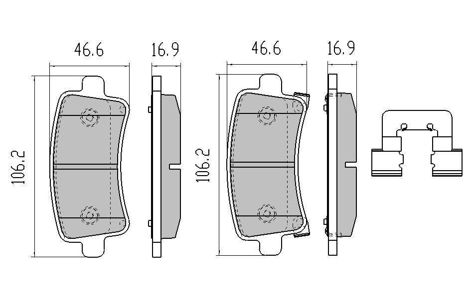 RDA GP Max Brake Pad Set Rear RDB2184