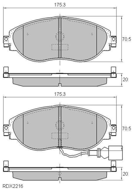RDA GP Max Brake Pad Set Front RDB2216