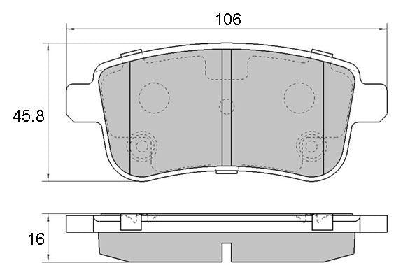 RDA GP Max Brake Pad Set Rear RDB2228