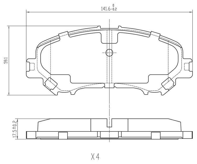RDA GP Max Brake Pad Set Front RDB2243