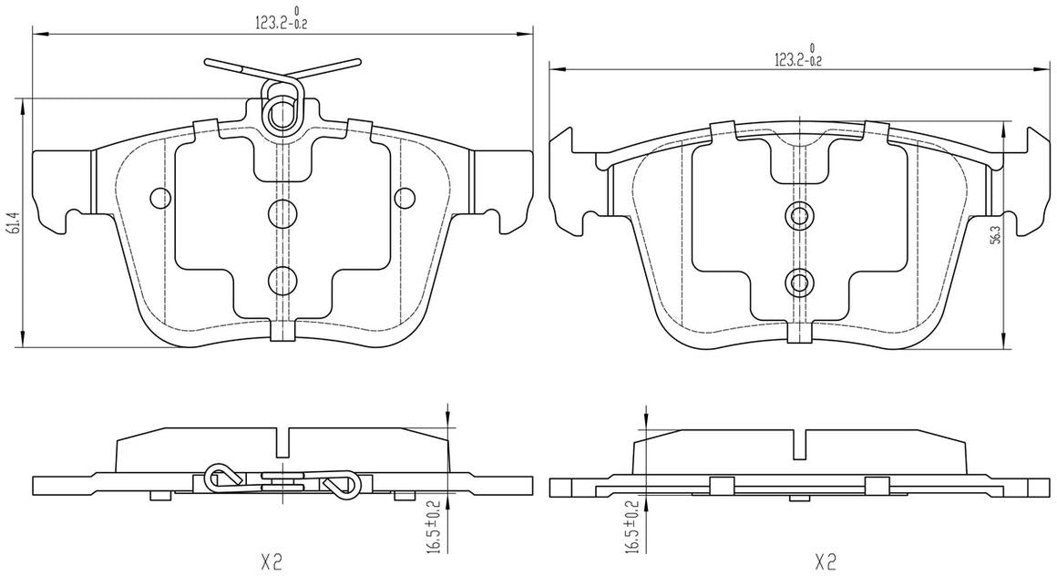 RDA Phantom Ceramic Brake Pad Set Rear RDC2245