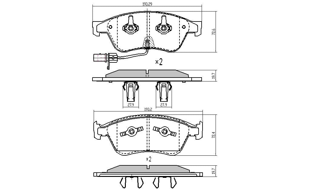 RDA GP Max Brake Pad Set Front RDB2258