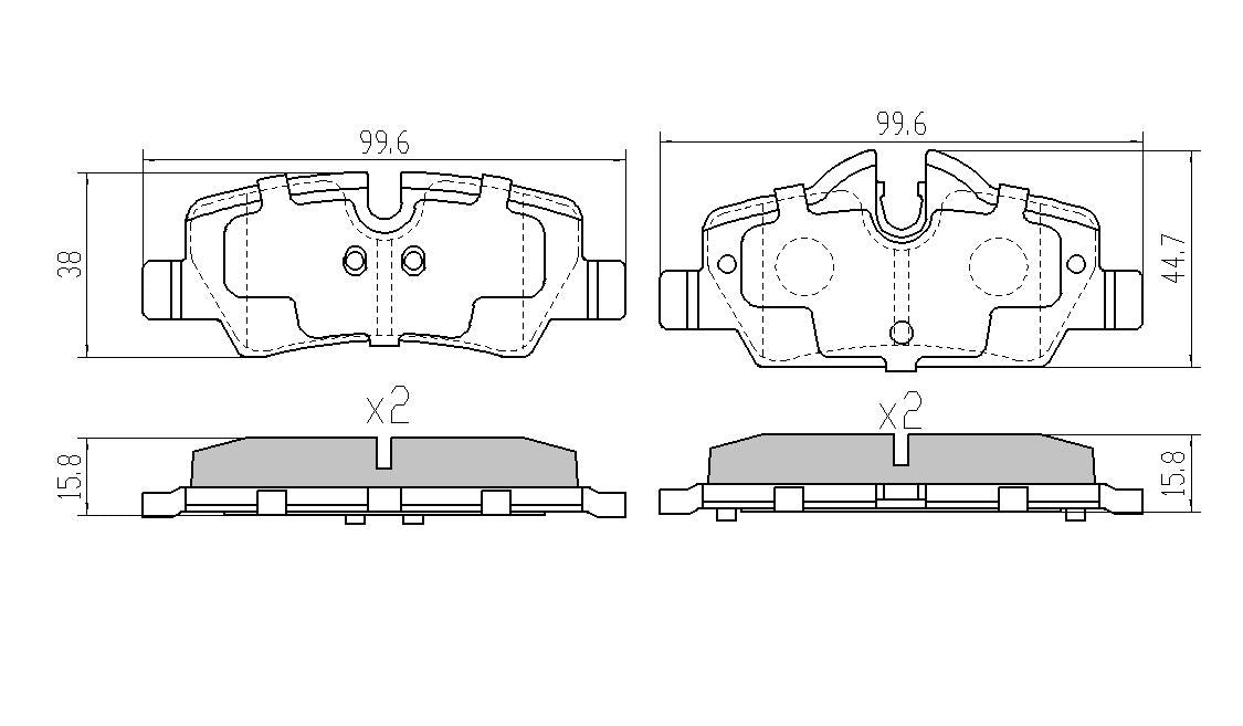 RDA GP Max Brake Pad Set Rear RDB2265