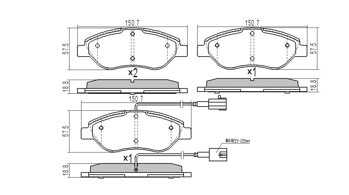 RDA GP Max Brake Pad Set Front RDB2271