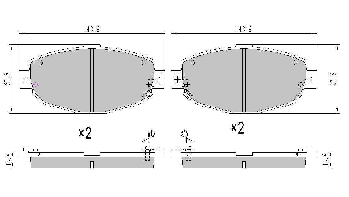 RDA GP Max Brake Pad Set Front RDB2288