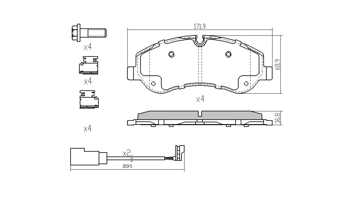 RDA Phantom Ceramic Brake Pad Set Front RDC2344