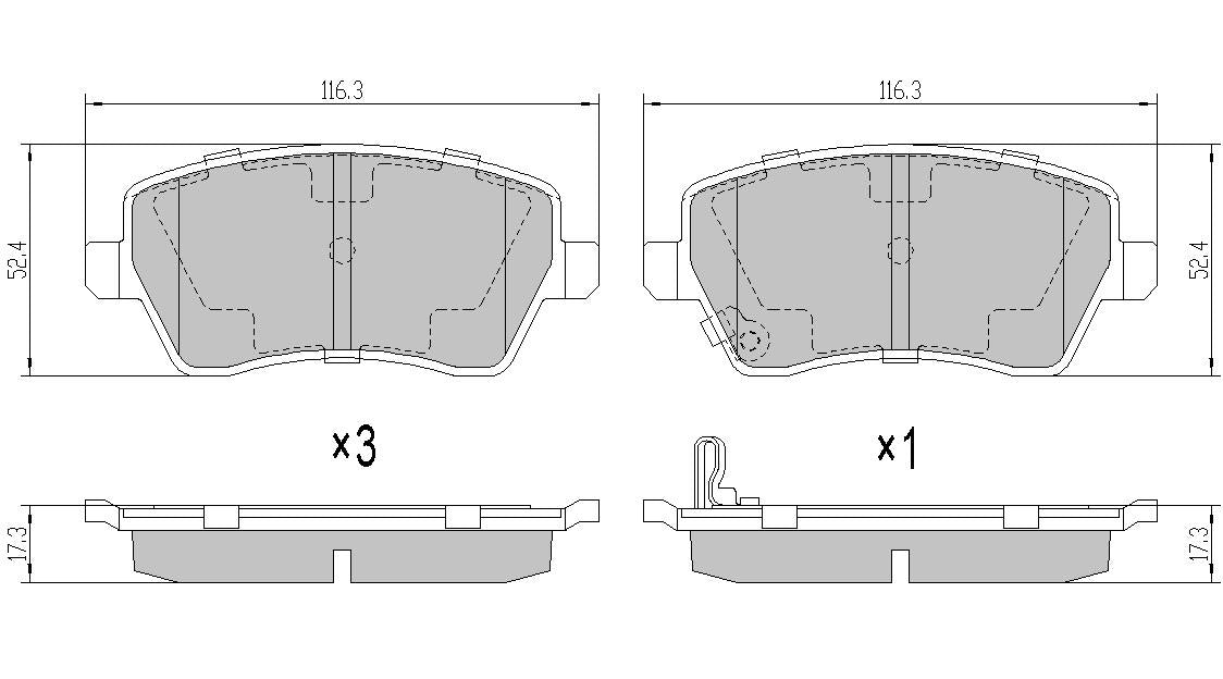 RDA GP Max Brake Pad Set Front RDB2356