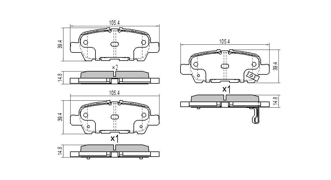 RDA GP Max Brake Pad Set Rear RDB2386