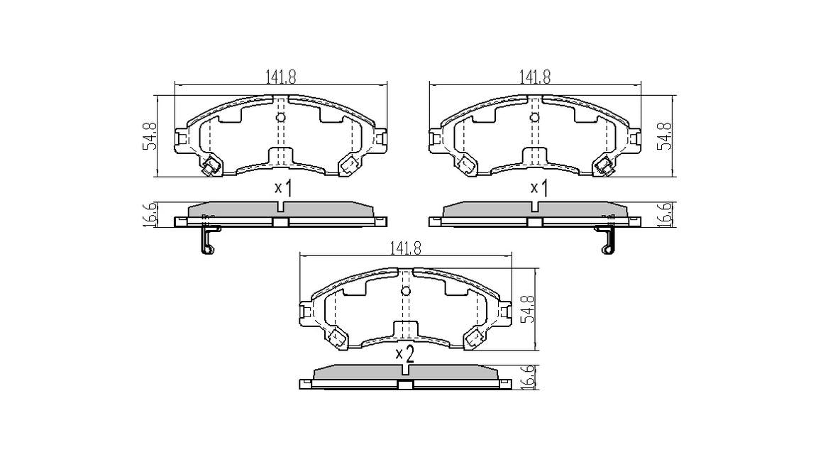 RDA GP Max Brake Pad Set Front RDB2393