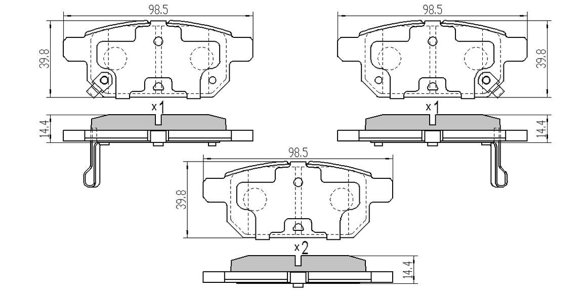 RDA GP Max Brake Pad Set Rear RDB2394