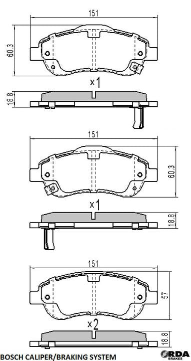 RDA GP Max Brake Pad Set Front RDB2399