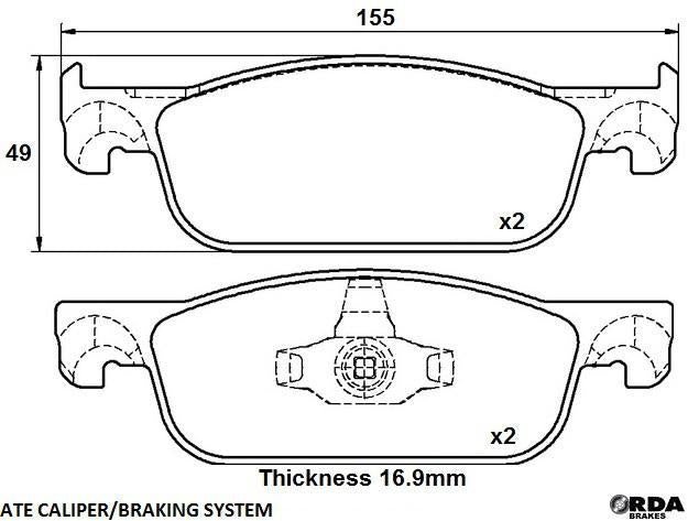 RDA GP Max Brake Pad Set Front RDB2402